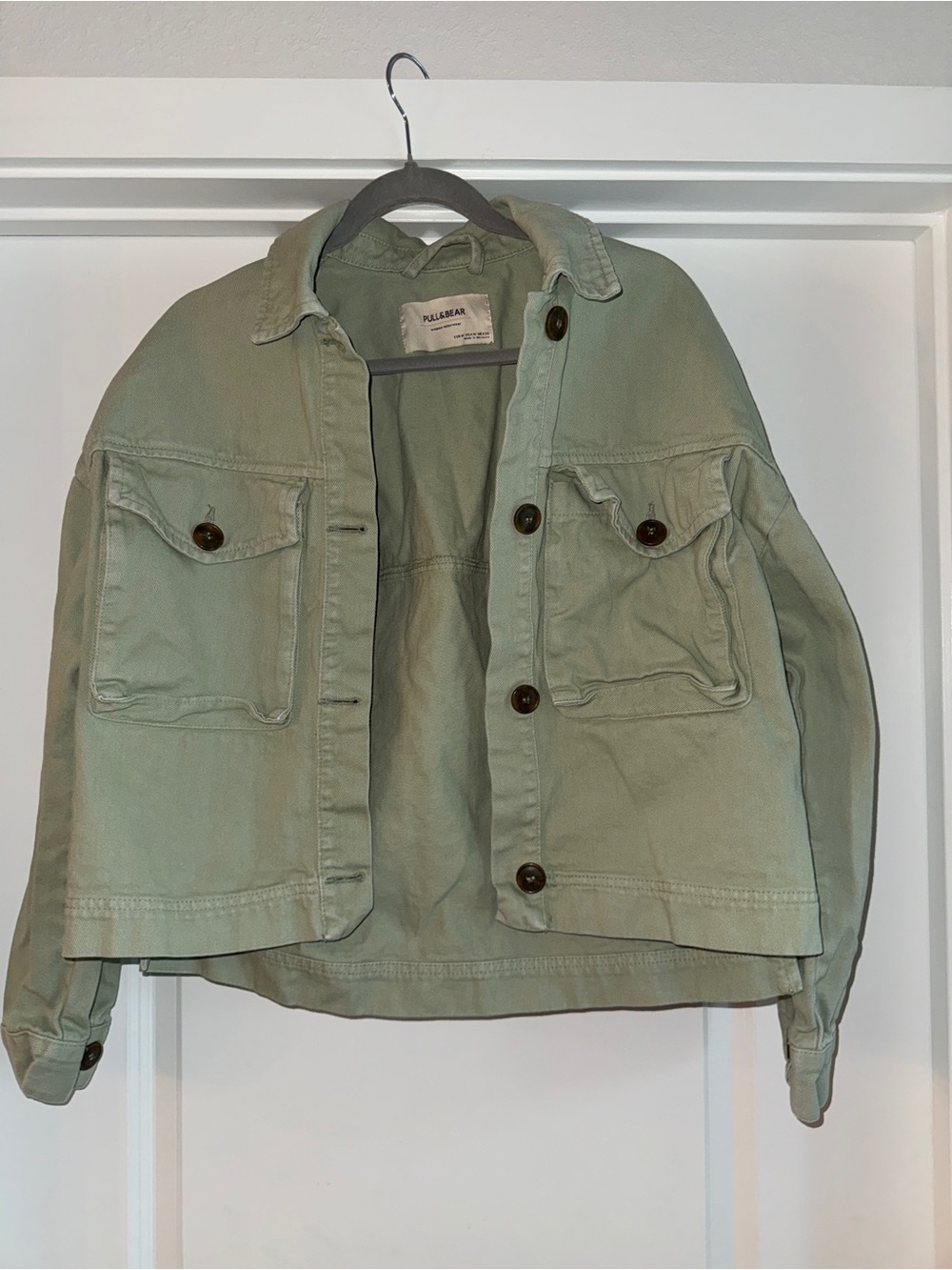 Pull&Bear Light Sage Utility Jacket
